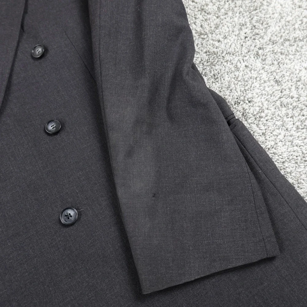 VTG Givenchy Monsieur Jacket Mens 46 Gray Wool Sport Coat Blazer Union‎ Made USA